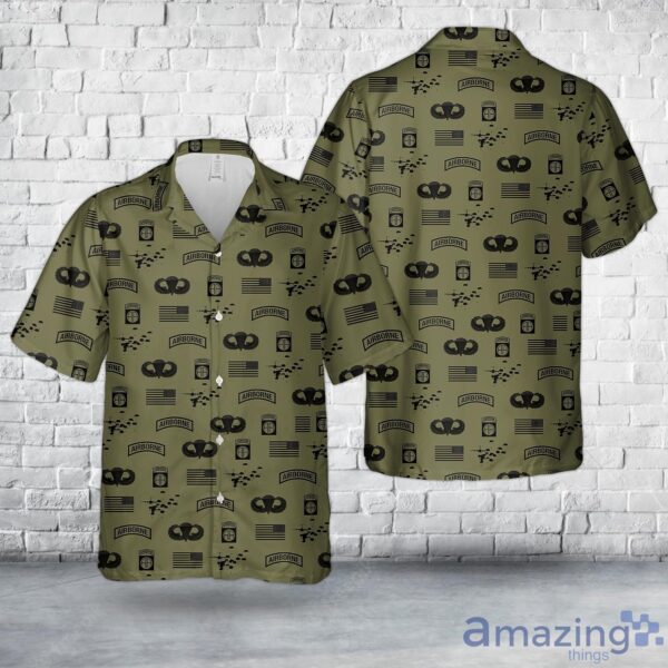 82nd Airborne Division Pattern Hawaiian Shirt Product Photo 1