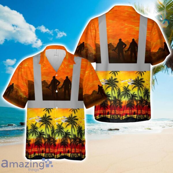 Highway Construction Tropical Hawaiian Shirt Product Photo 1