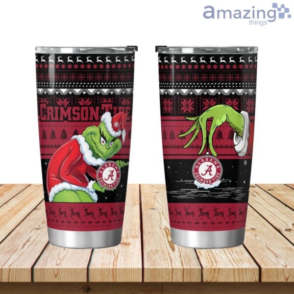 Alabama Crimson Tide Grinch Christmas Tumbler 20oz Limited Edition Product Photo 1