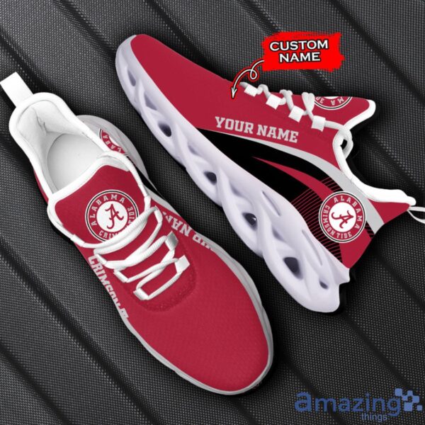 Alabama Crimson Tide NCAA Max Soul Shoes NCAA Team Lgo Sneakers Custom Name Gift For Fans Product Photo 1