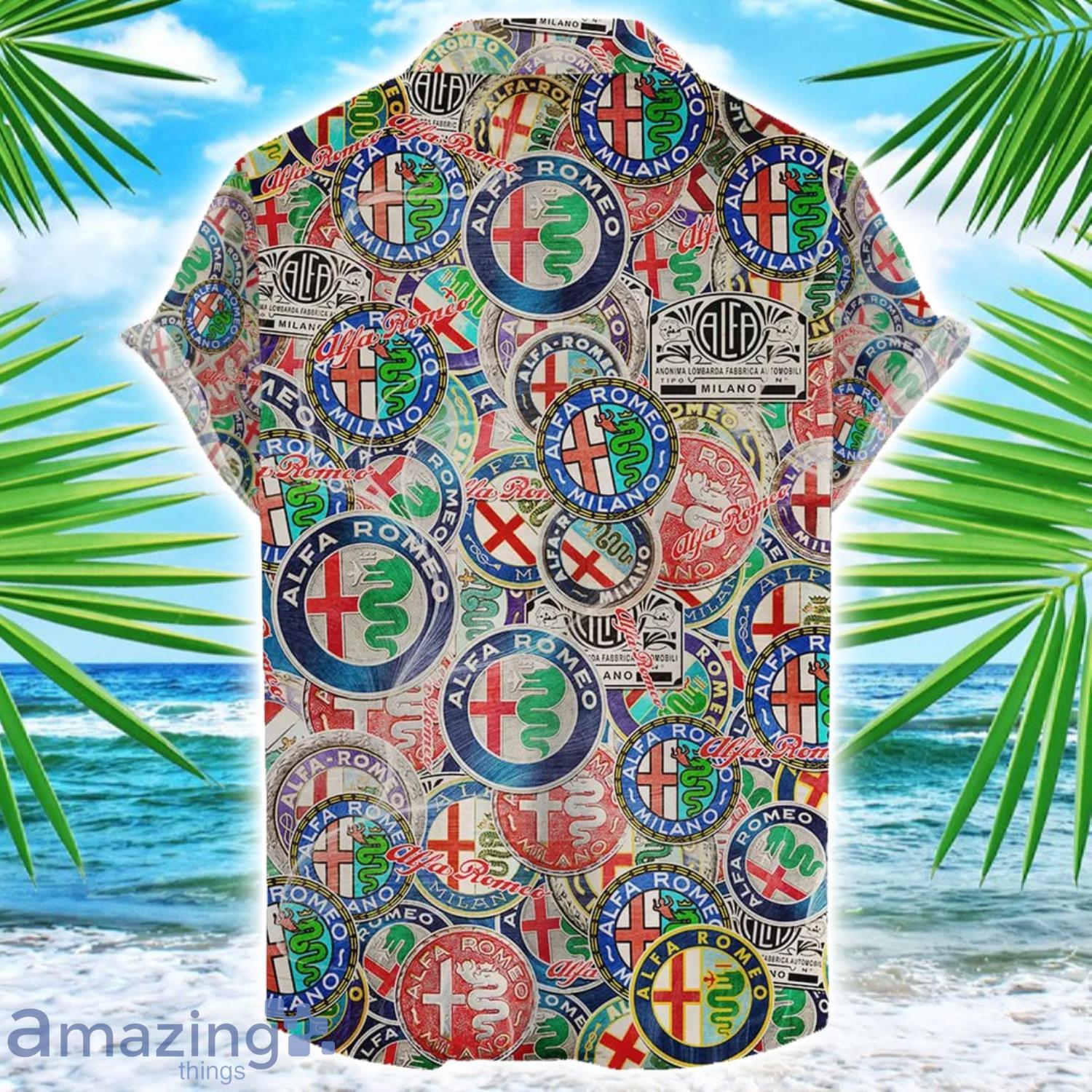 Alfa Romeo Car 3D Printing Hawaiian Shirt For Men And Women image Alfa Romeo Car 3D Printing Hawaiian Shirt For Men And Women Product Photo 2