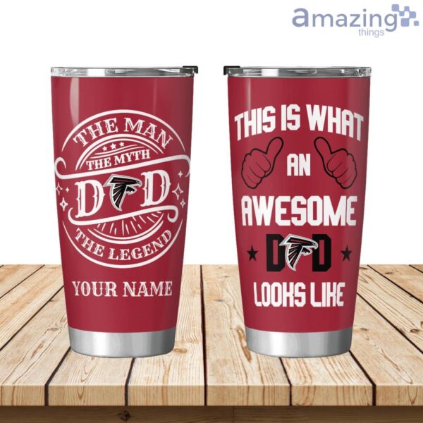 An Awesome Atlanta Falcons Dad Personalized Tumbler Product Photo 1