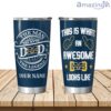 An Awesome Michigan Wolverines Dad Personalized Tumbler