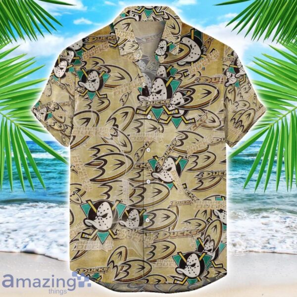 Anaheim Ducks 3D Printing NHL Team Logo Hawaiian Shirt Unique Gift For Fans Product Photo 1