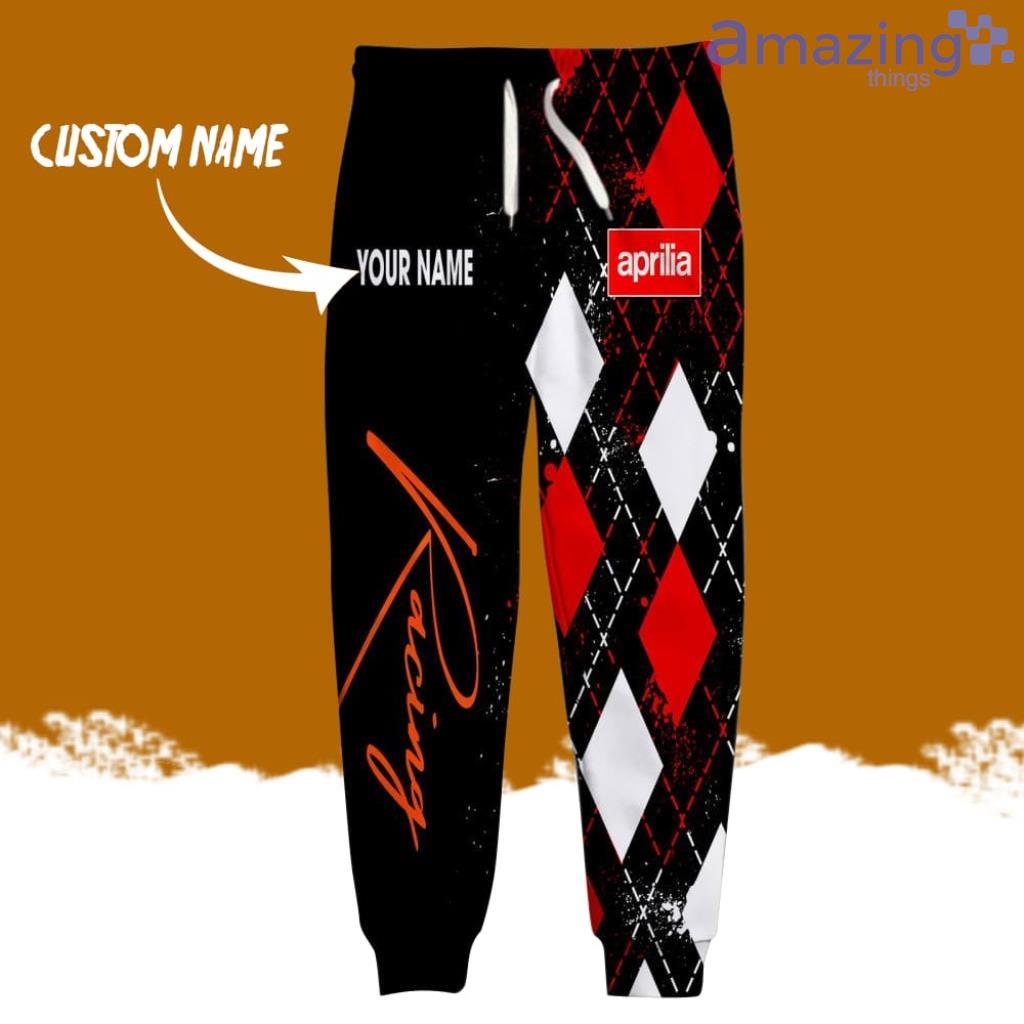 Aprilia Motorcycles Logo Brand Long Pant 3D Printed Flattering Figure Custom Name Gift image Aprilia Motorcycles Logo Brand Long Pant 3D Printed Flattering Figure Custom Name Gift Product Photo 1