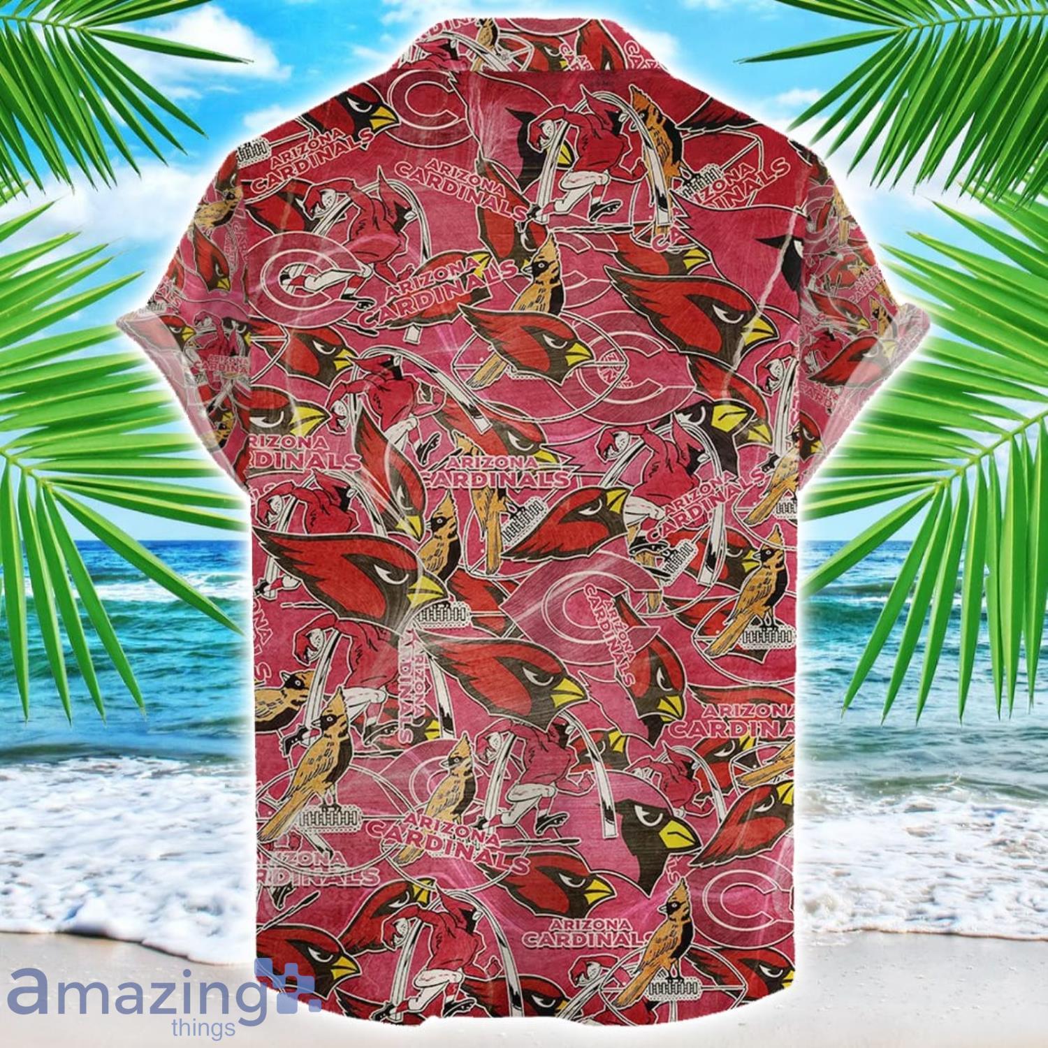 Arizona Cardinals 3D Printing NFL Team Logo Hawaiian Shirt Unique Gift For Fans image Arizona Cardinals 3D Printing NFL Team Logo Hawaiian Shirt Unique Gift For Fans Product Photo 2