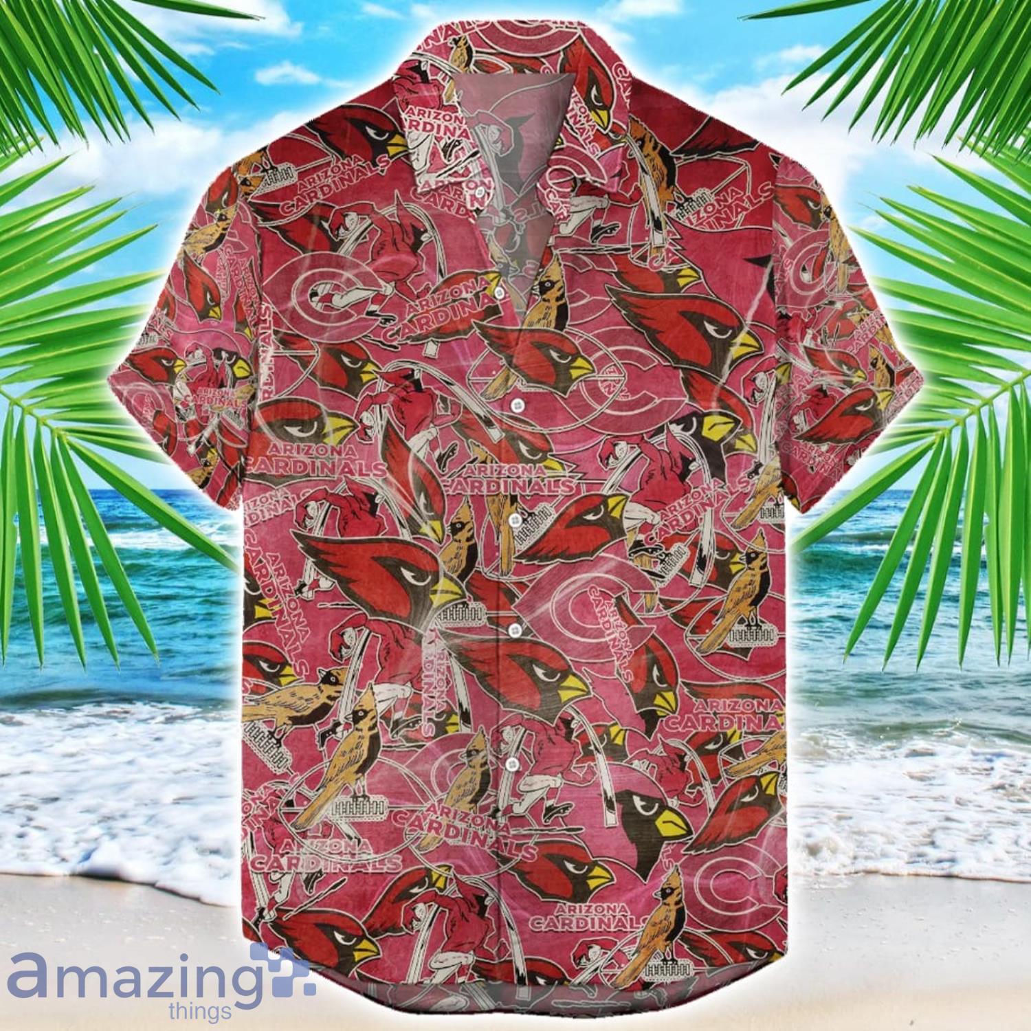 Arizona Cardinals 3D Printing NFL Team Logo Hawaiian Shirt Unique Gift For Fans image Arizona Cardinals 3D Printing NFL Team Logo Hawaiian Shirt Unique Gift For Fans Product Photo 1