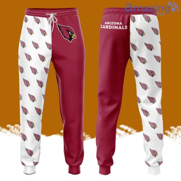 Arizona Cardinals Logo All Over Print 3D Casual Unisex All Over Print 3D Long Pants Red White Product Photo 1