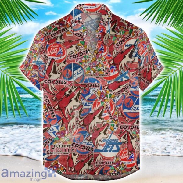 Arizona Coyotes 3D Printing NHL Team Logo Hawaiian Shirt Unique Gift For Fans Product Photo 1