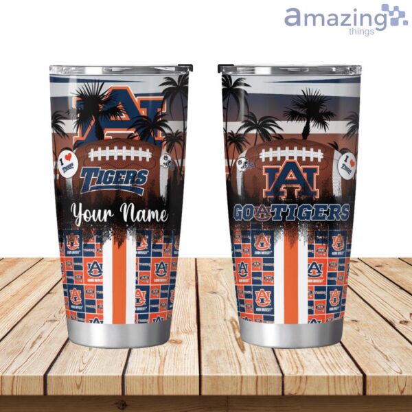 Auburn Tigers Tropical Personalized Tumbler 20oz Limited Edition Product Photo 1
