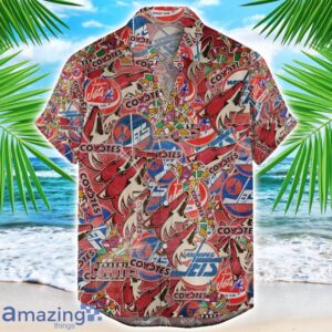 Arizona Coyotes 3D Printing NHL Team Logo Hawaiian Shirt Unique Gift For Fans Product Photo 1