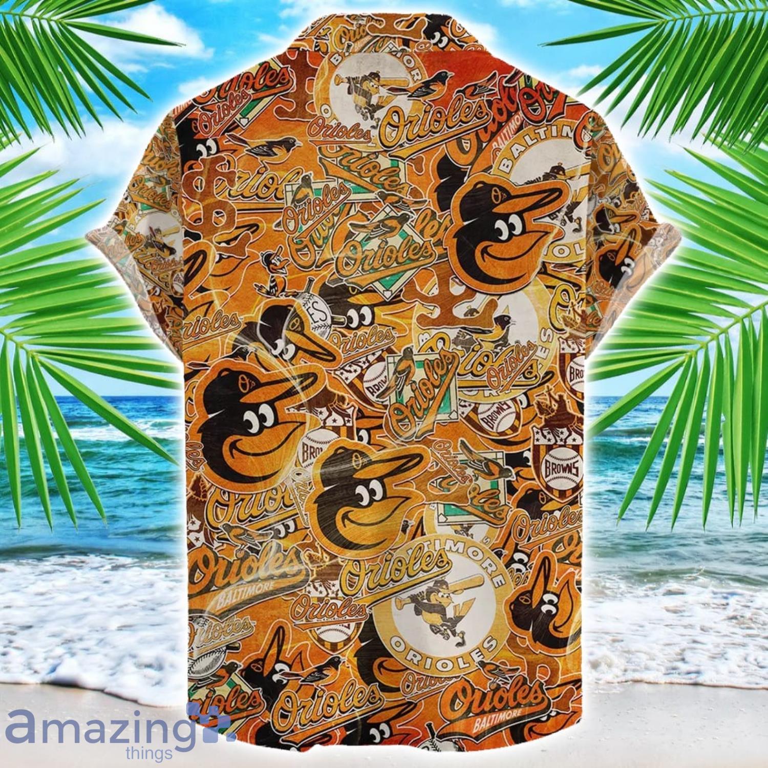 Baltimore Orioless 3D Printing MLB Team Logo Hawaiian Shirt Unique Gift For Fans image Baltimore Orioless 3D Printing MLB Team Logo Hawaiian Shirt Unique Gift For Fans Product Photo 2