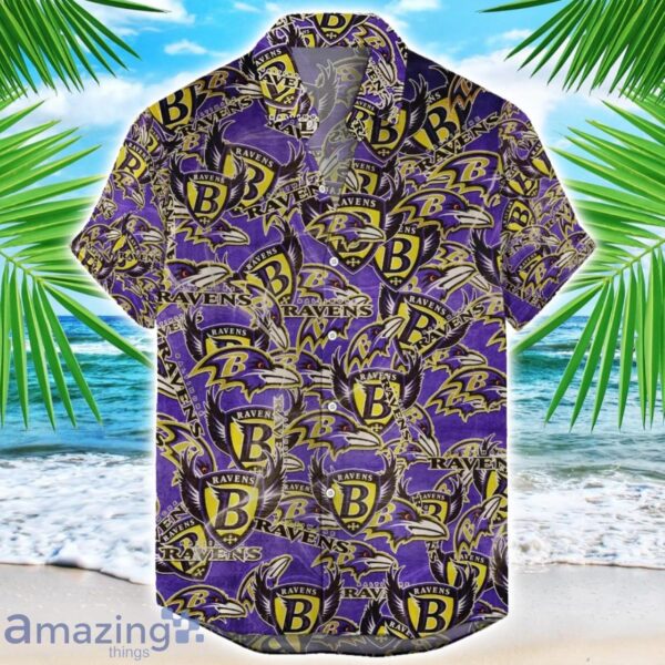 Baltimore Ravens NFL Team Logo 3D Hawaiian Shirt Limited For Sports Fans Product Photo 1