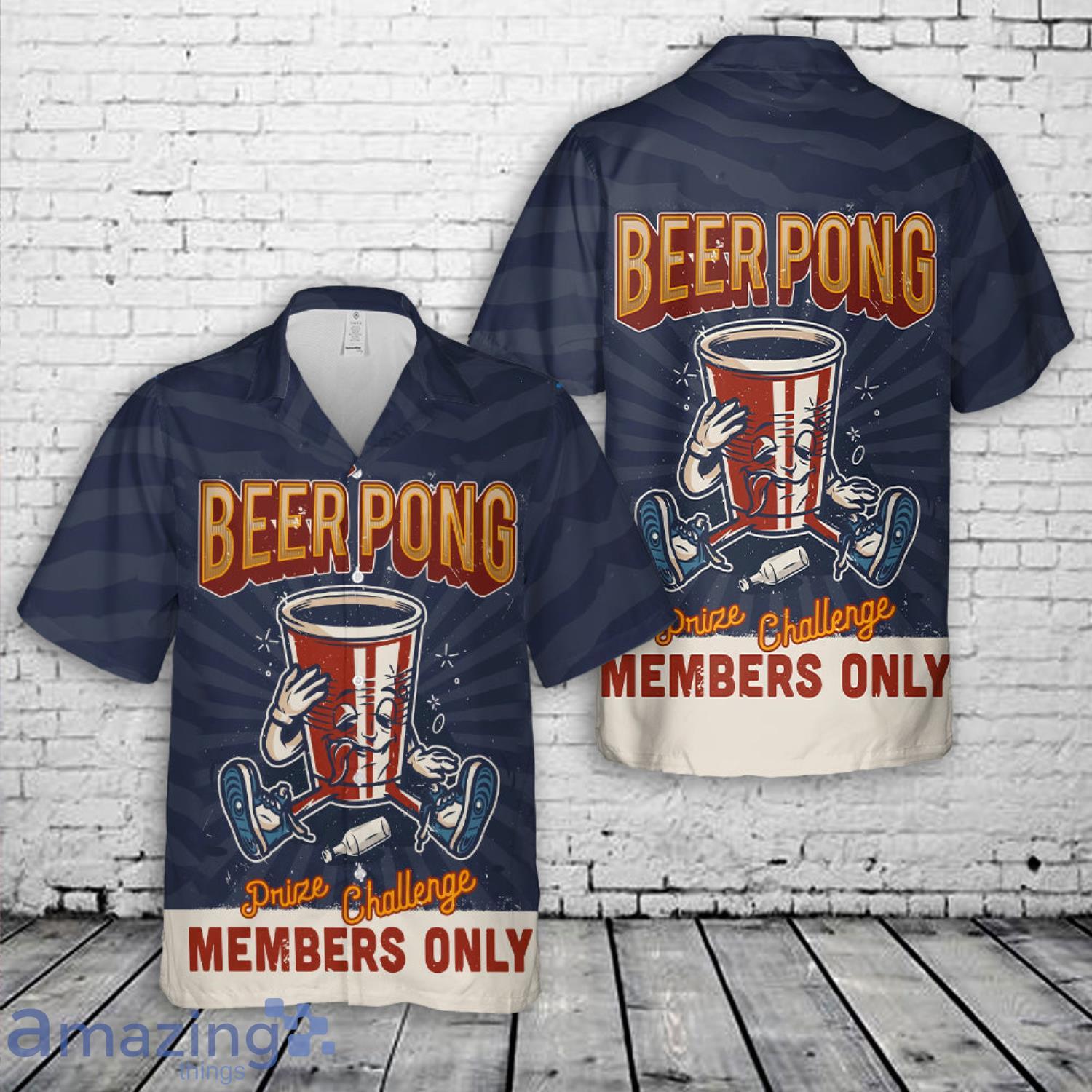 Beer Pong Drink Challenge Hawaiian Shirt image Beer Pong Drink Challenge Hawaiian Shirt Product Photo 1