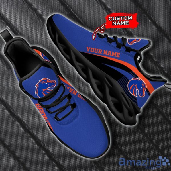 Boise State Broncos NCAA Max Soul Shoes NCAA Team Lgo Sneakers Custom Name Gift For Fans Product Photo 2