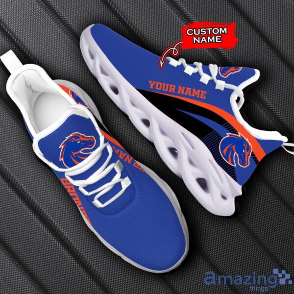 Boise State Broncos NCAA Max Soul Shoes NCAA Team Lgo Sneakers Custom Name Gift For Fans Product Photo 1