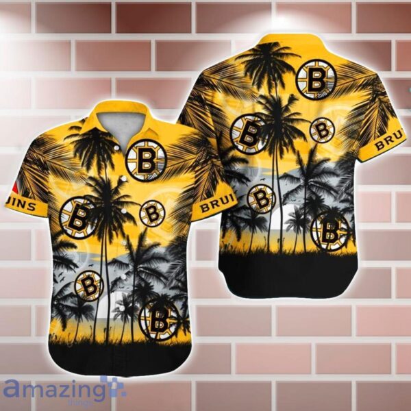 Boston Bruins NHL Hawaii Coconut And Logo Full Printed Hawaiian Shirt Product Photo 1