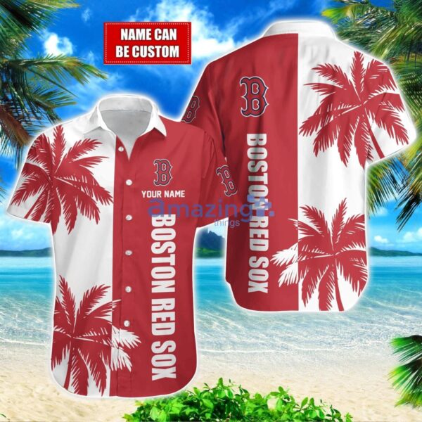 Boston Red Sox MLB Beach Coconut Hawaiian Shirt Trending Summer Gift Custom Name Product Photo 1