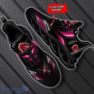Brisbane Broncos NRL Max Soul Shoes Personalized Name For Fans Product Photo 1