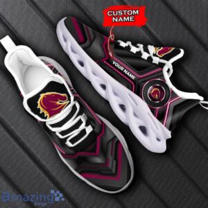 Brisbane Broncos NRL Max Soul Shoes Running Sneakers Custom Name Product Photo 2