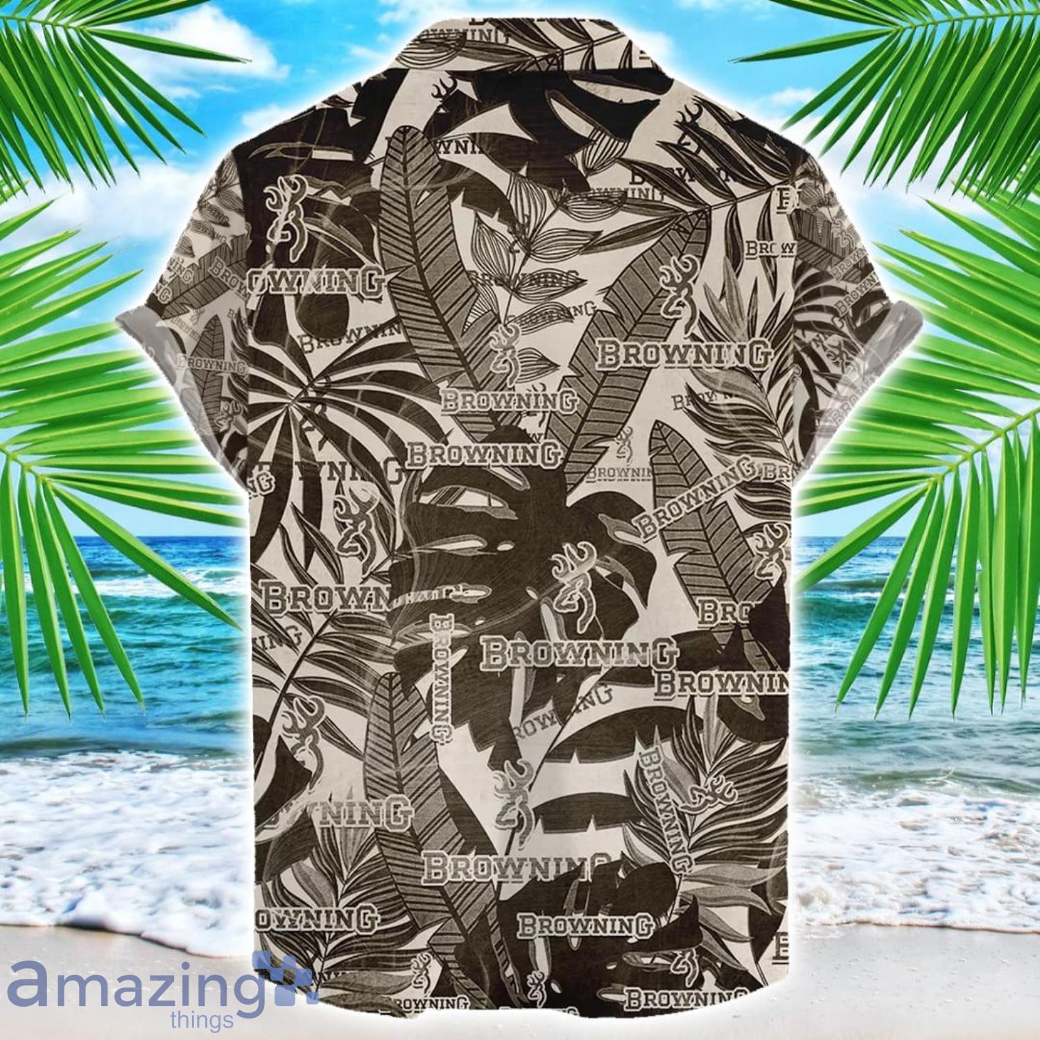 Browning Gun Retro Logo Hawaiian Shirt For Men And Women Summer Gift image Browning Gun Retro Logo Hawaiian Shirt For Men And Women Summer Gift Product Photo 2