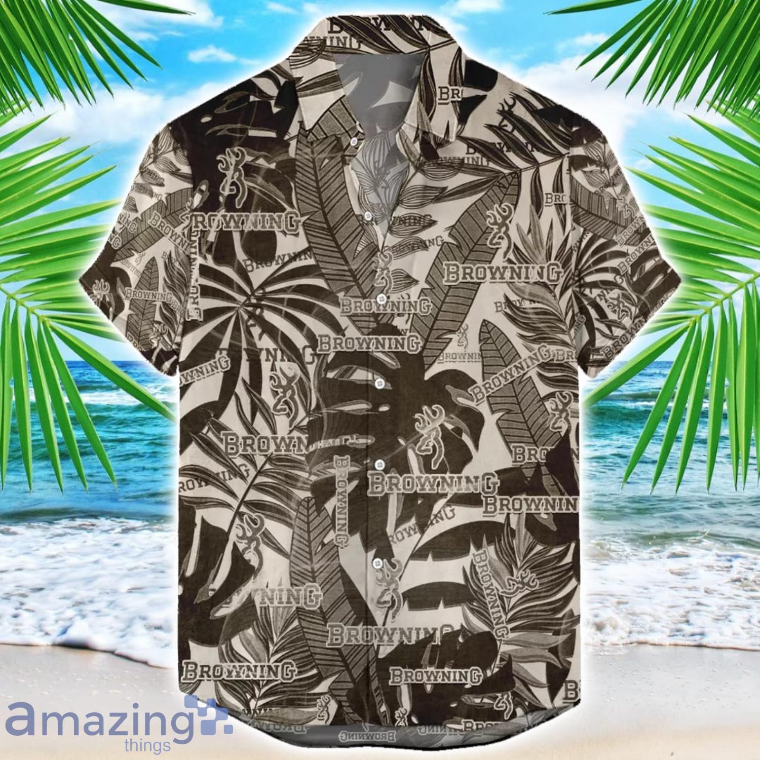 Browning Gun Retro Logo Hawaiian Shirt For Men And Women Summer Gift image Browning Gun Retro Logo Hawaiian Shirt For Men And Women Summer Gift Product Photo 1