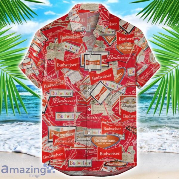 Budweiser 3D Printing Beer Logo Hawaiian Shirt For Men And Women Product Photo 1