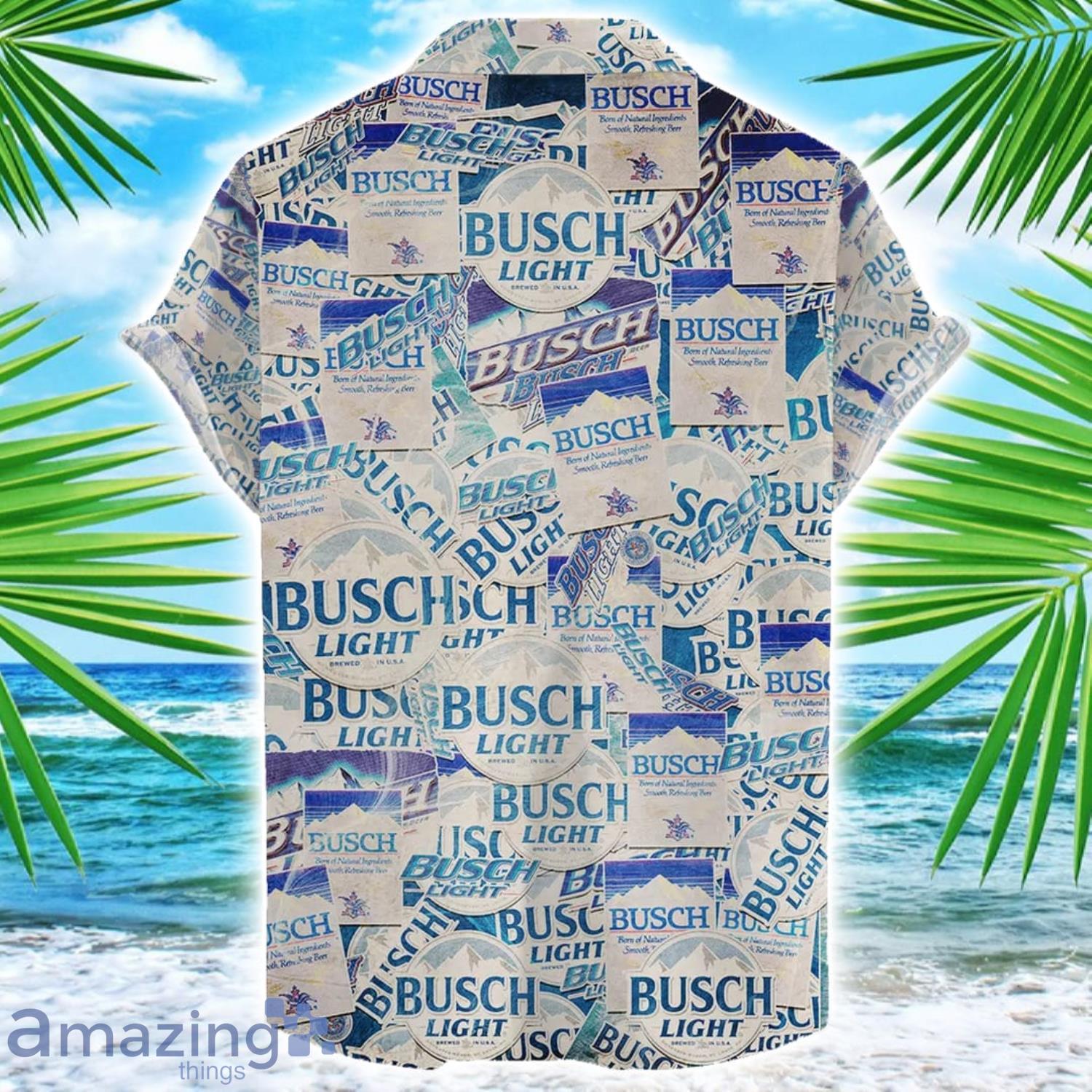 Busch Light 3D Printing Beer Logo Hawaiian Shirt For Men And Women image Busch Light 3D Printing Beer Logo Hawaiian Shirt For Men And Women Product Photo 2