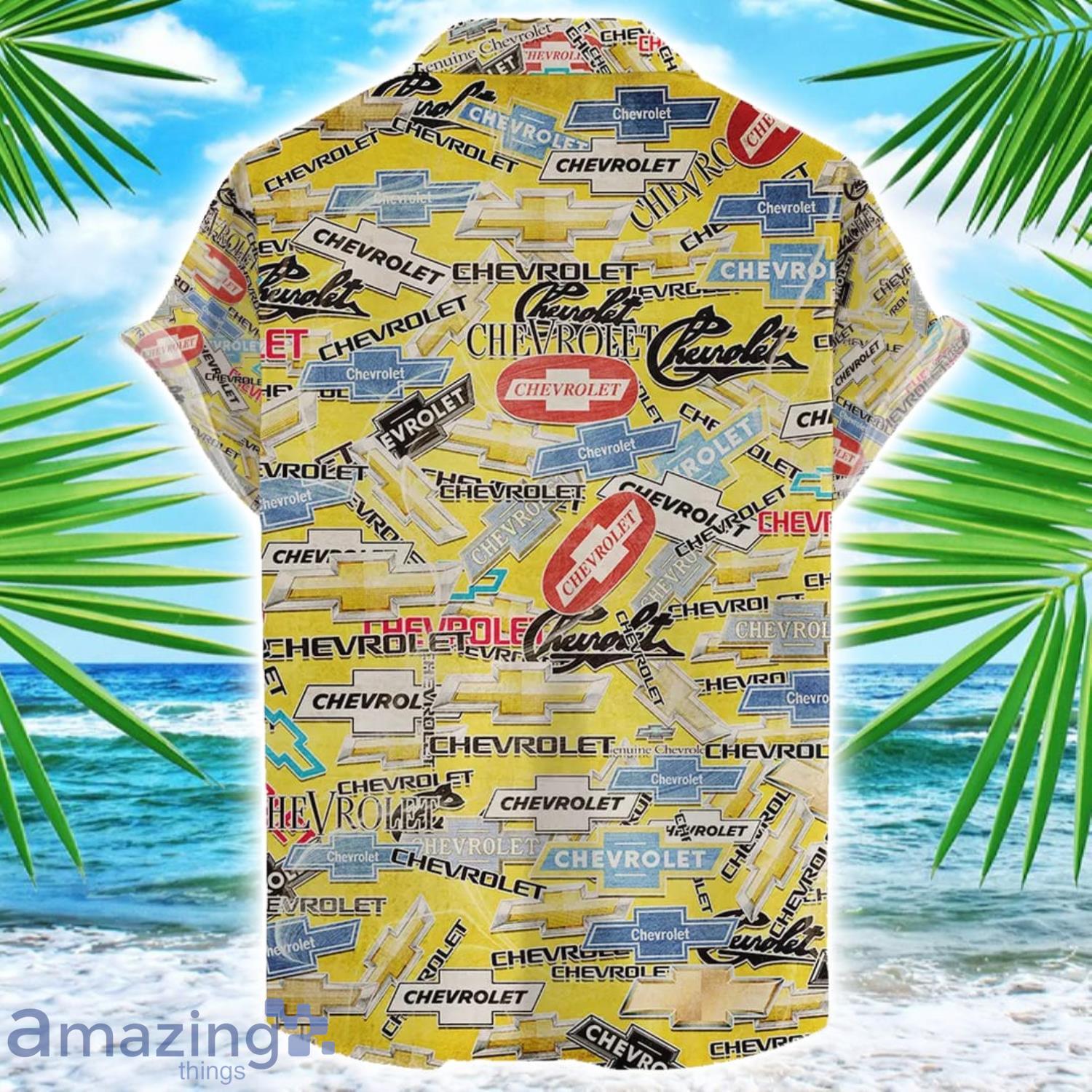 Chevrolet 3D Printing Truck Logo Hawaiian Shirt For Men And Women image Chevrolet 3D Printing Truck Logo Hawaiian Shirt For Men And Women Product Photo 2