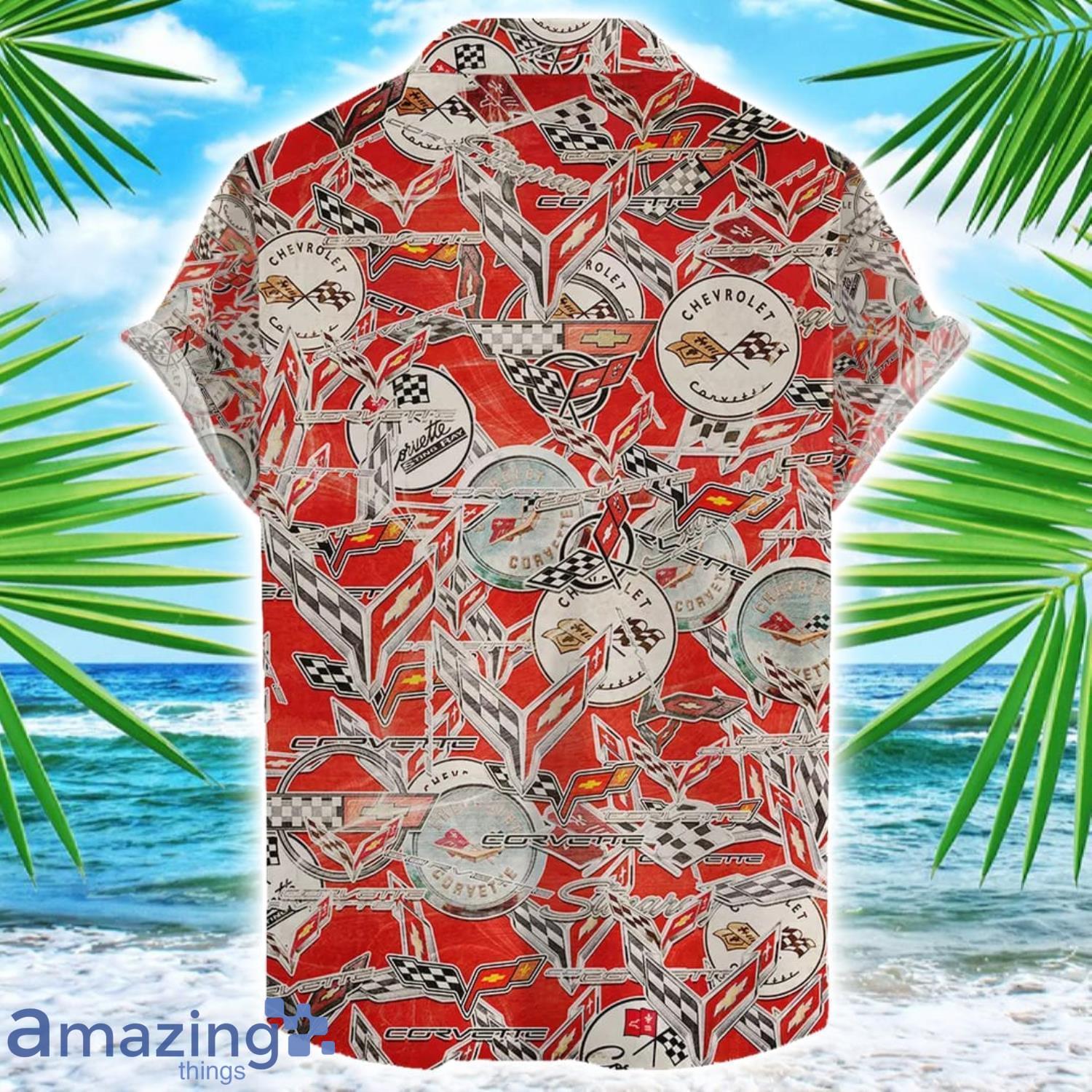 Chevrolet Corvette Car 3D Printing Hawaiian Shirt For Men And Women image Chevrolet Corvette Car 3D Printing Hawaiian Shirt For Men And Women Product Photo 2