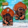 Chicago Bears NFL Team Hawaiian Shirt And Shorts Floral Beach Pattern Custom Name
