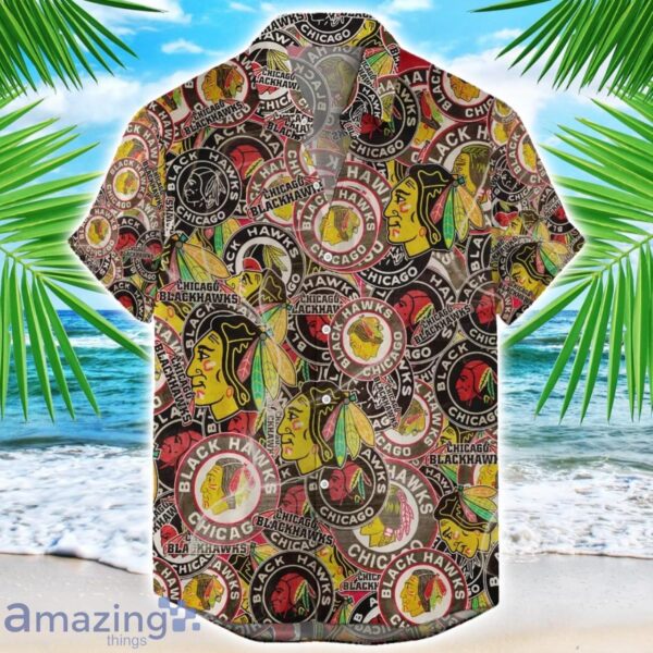 Chicago Blackhawks 3D Printing NHL Team Logo Hawaiian Shirt Unique Gift For Fans Product Photo 1