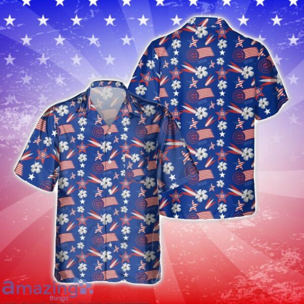 Chicago Cubs America Independence Day 3D Hawaiian Shirt Product Photo 1