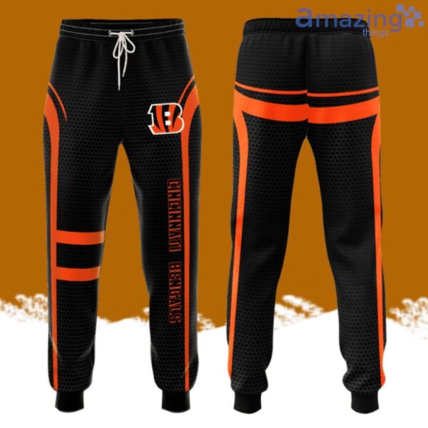Cincinnati Bengals Professional Football Team All Over Print 3D Long Pants Black Product Photo 1