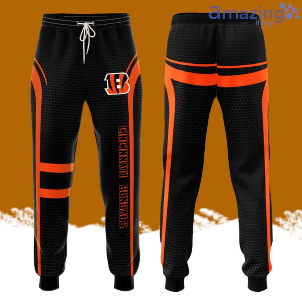 Cincinnati Bengals Professional Football Team All Over Print 3D Long Pants Black image Cincinnati Bengals Professional Football Team All Over Print 3D Long Pants Black Product Photo 1