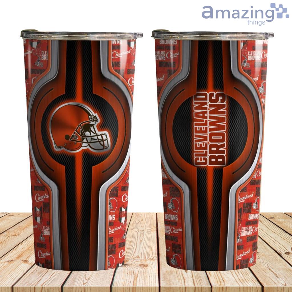 Cleveland Browns All Over Print 3D Tumbler 30oz image Cleveland Browns All Over Print 3D Tumbler 30oz Product Photo 1