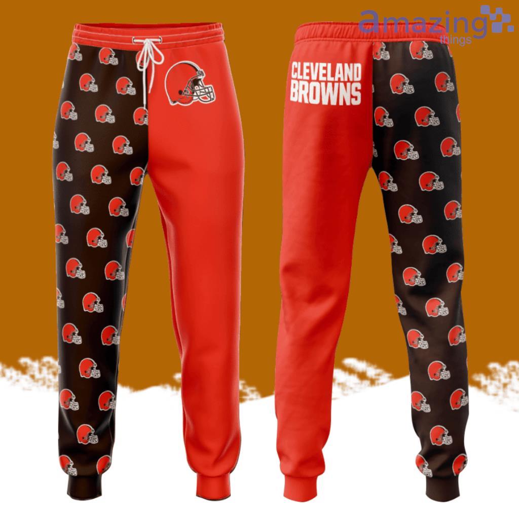 Cleveland Browns Football Team All Over Print 3D Long Pants Orange image Cleveland Browns Football Team All Over Print 3D Long Pants Orange Product Photo 1