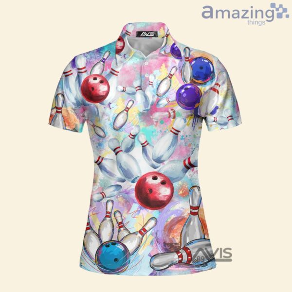Colorful Bowling Game Women Polo Shirt Best Fashion Golf Product Photo 1