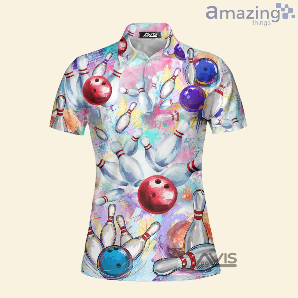 Colorful Bowling Game Women Polo Shirt Best Fashion Golf image Colorful Bowling Game Women Polo Shirt Best Fashion Golf Product Photo 1