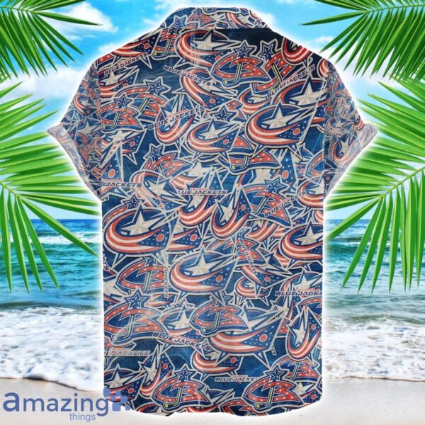 Columbus Blue Jackets 3D Printing NHL Team Logo Hawaiian Shirt Unique Gift For Fans Product Photo 2