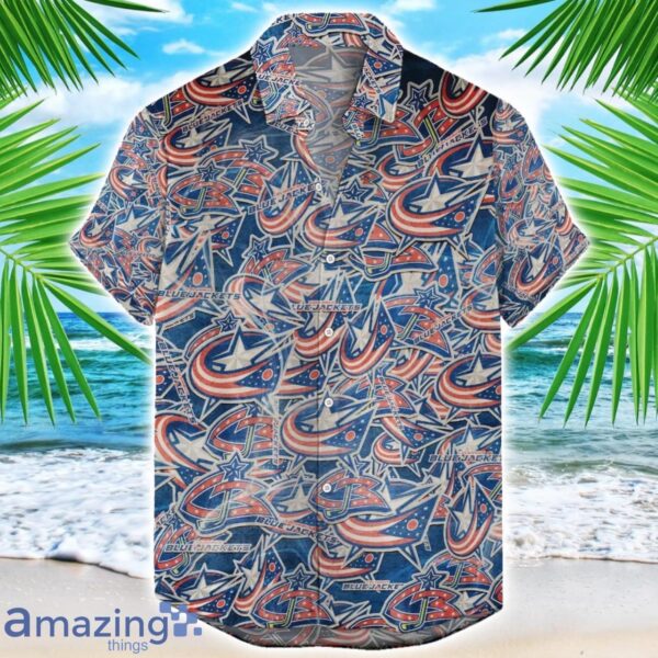 Columbus Blue Jackets 3D Printing NHL Team Logo Hawaiian Shirt Unique Gift For Fans Product Photo 1