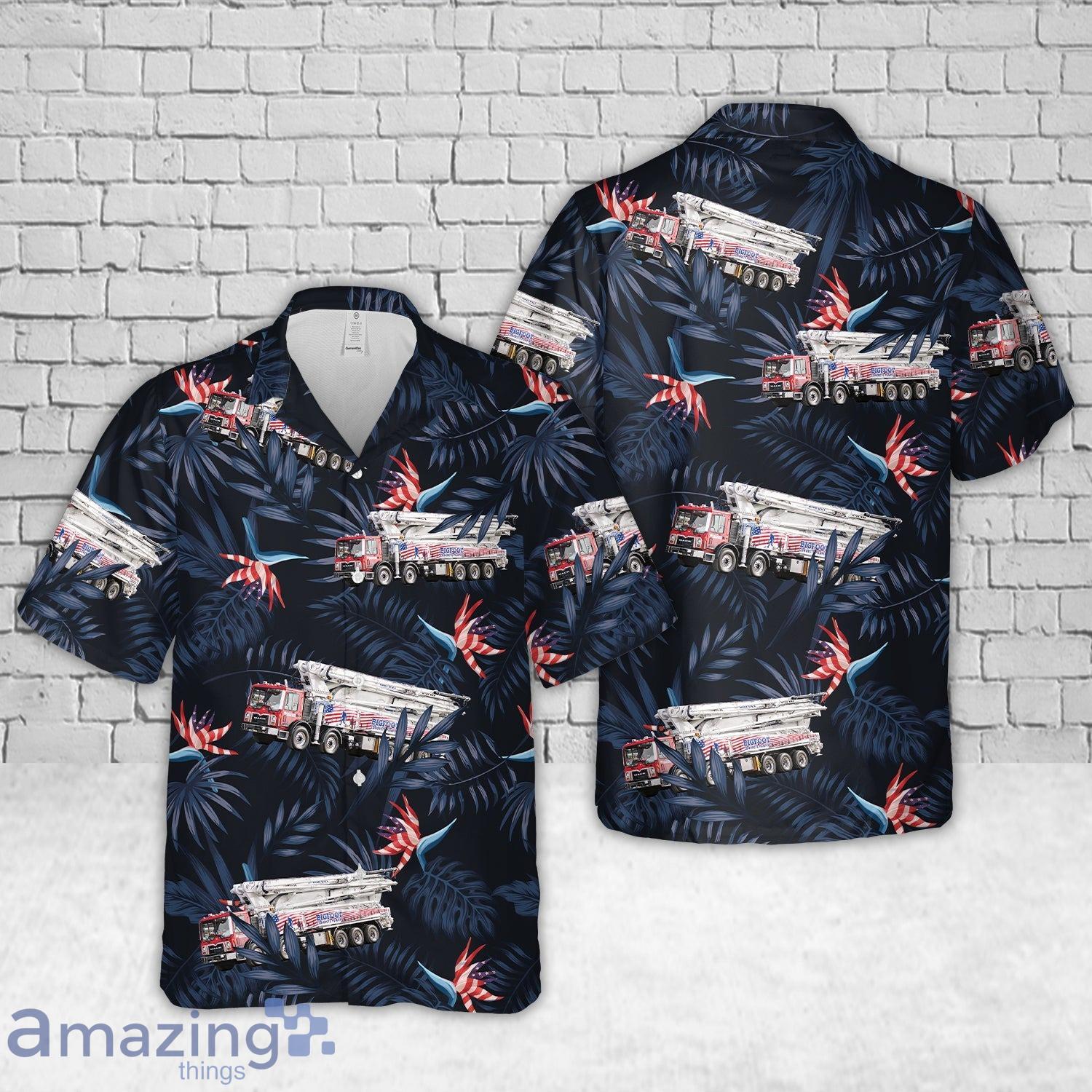 Concrete Boom Pump 57 Meter 6 Section RZ Fold Boom Pump (57X 6RZ) Hawaiian Shirt image Concrete Boom Pump 57 Meter 6 Section RZ-Fold Boom Pump (57X-6RZ) Hawaiian Shirt Product Photo 1