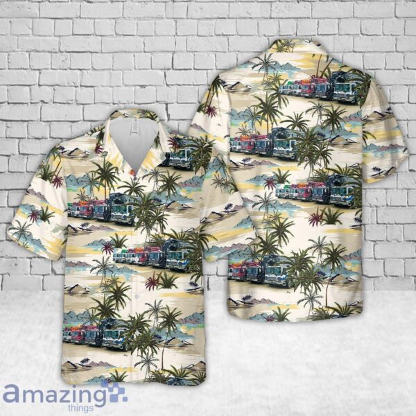 Concrete Pump Truck Tropical Hawaiian Shirt Product Photo 1