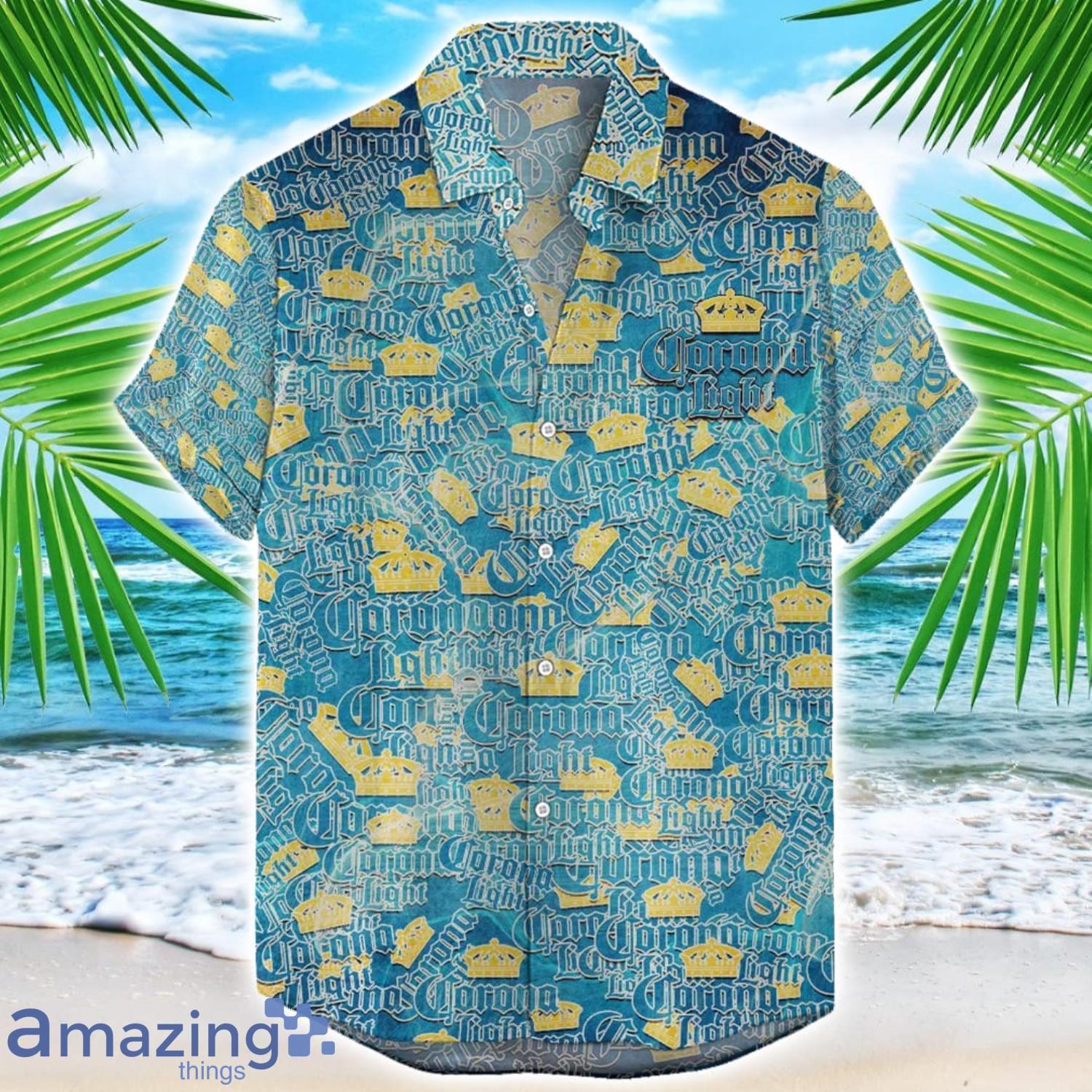 Corona Light 3D Printing Beer Logo Hawaiian Shirt For Men And Women image Corona Light 3D Printing Beer Logo Hawaiian Shirt For Men And Women Product Photo 1