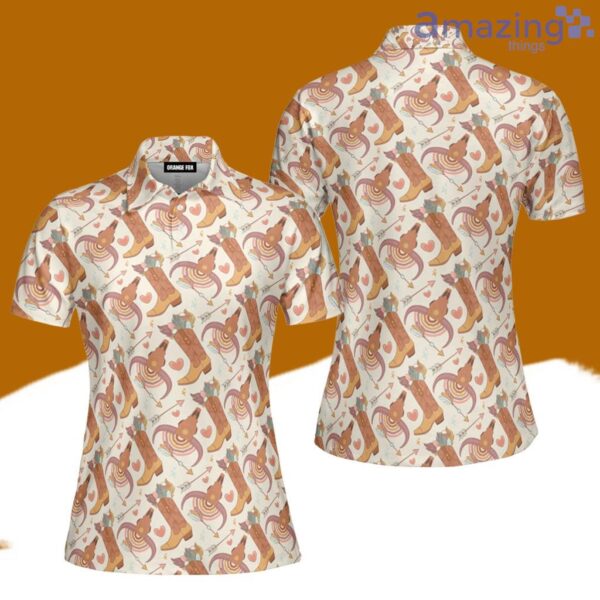 Cowboy Cowgirl Vintage Love Polo Shirt For Women Best Fashion Golf Product Photo 1
