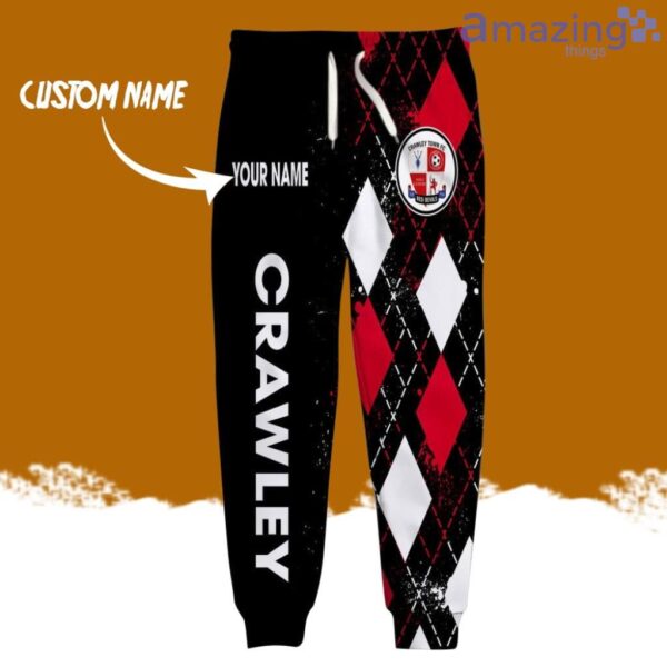 Crawley Town Logo Brand Long Pant 3D Printed Flattering Figure Custom Name Gift Product Photo 2