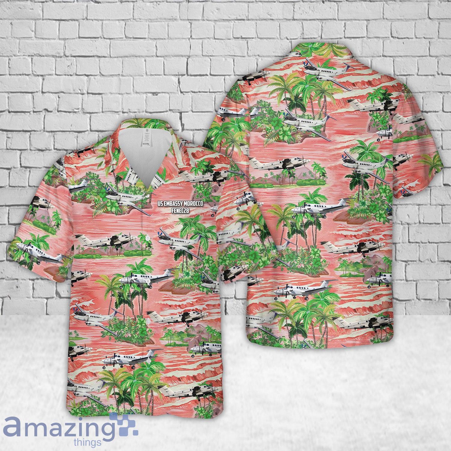 Custom Name Army Beechcraft C 12 Huron Hawaiian Shirt image Custom Name Army Beechcraft C-12 Huron Hawaiian Shirt Product Photo 1