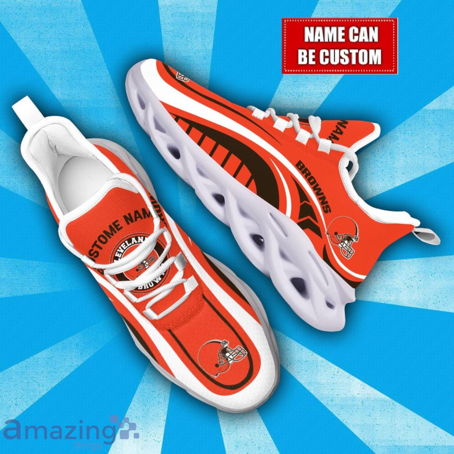 Custom Name Cleveland Browns NFL Max Soul Shoes Sneakers Personalized Gift image Custom Name Cleveland Browns NFL Max Soul Shoes Sneakers Personalized Gift Product Photo 2