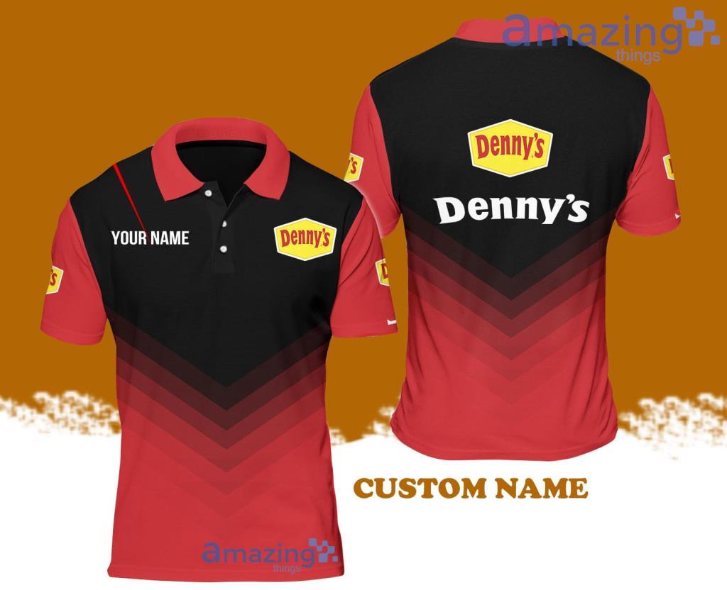 Custom Name Denny's Logo Distinctive Pattern Polo Shirt Gift For Men And Women image Custom Name Denny's Logo Distinctive Pattern Polo Shirt Gift For Men And Women