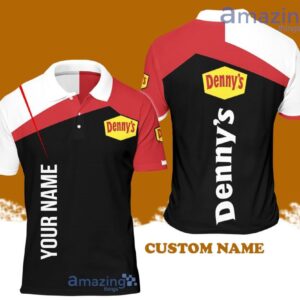 Custom Name Denny's Logo Strange Patterns Polo Shirt Gift For Men And Women Product Photo 2